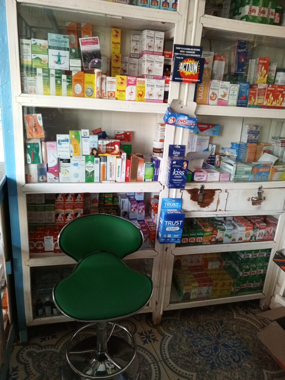 Trinity pharmacy shelves